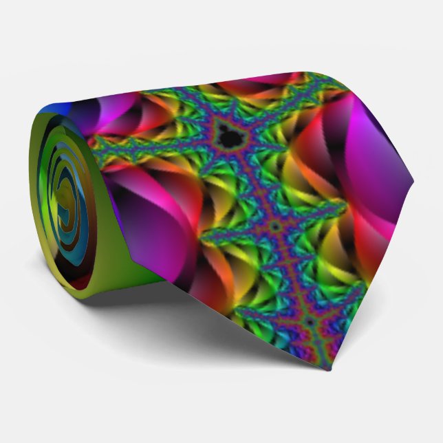 Mandelbrot Fractal Necktie Slips (Rullad)