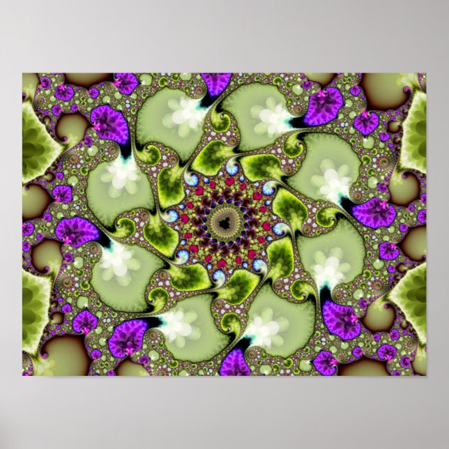 Mandelbrot Fraktal Zoom Poster (Framsidan)