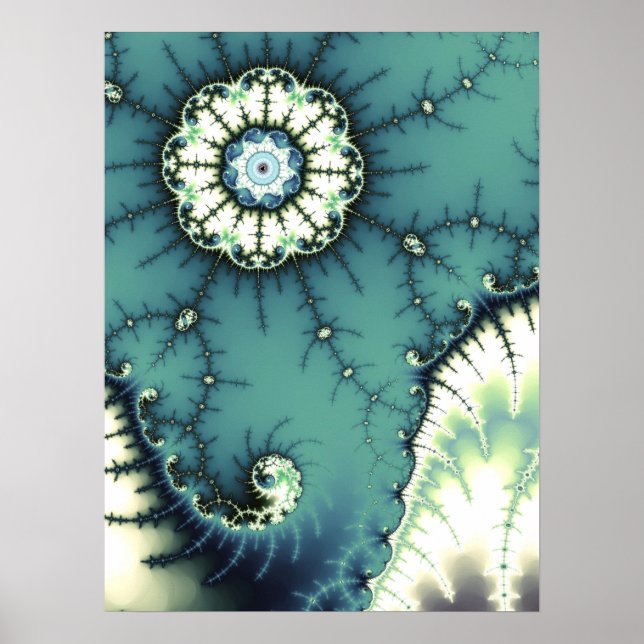 Mandelbrot Fraktallandskap Poster (Framsidan)