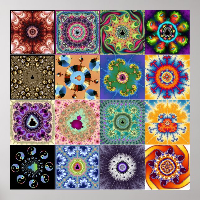 Mandelbrot-frakturer Poster (Framsidan)