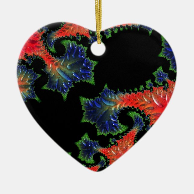 Mandelbrot Garden Heart Ornament (Framsidan)