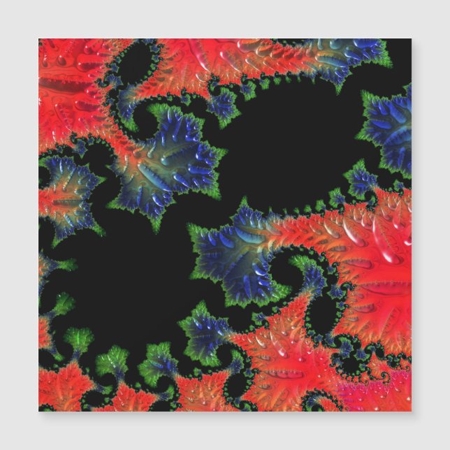 Mandelbrot Garden Magnetic Card (Framsida)