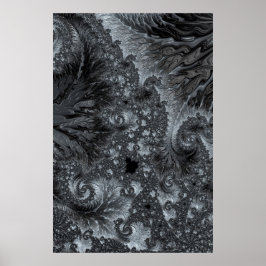 Mandelbrot i Ice Land Modern Fractal Abstrakt Poster