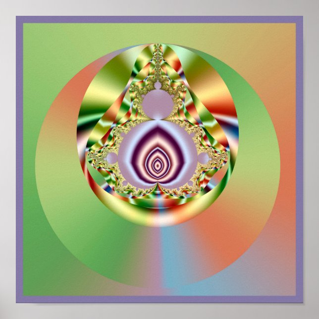 Mandelbrot Mandala Poster (Framsidan)