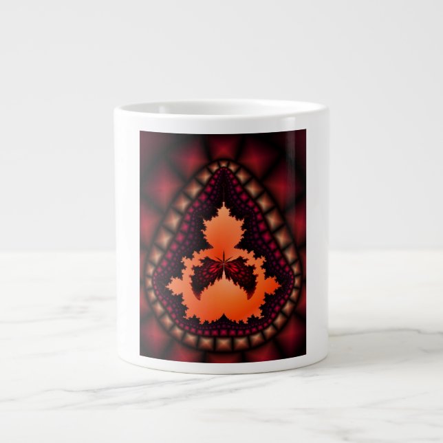 Mandelbrot Moth Jumbo Mugg (Framsidan)