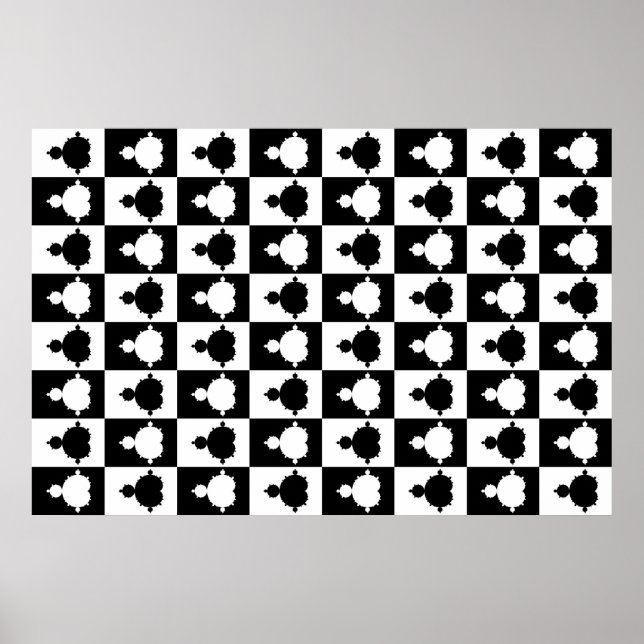 Mandelbrot Schackbräde Poster (Framsidan)