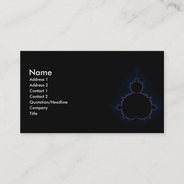 Mandelbrot Set 10 Visitkort (Framsida)