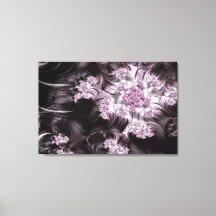 Mandelbrot Set Fractal Digital Art Rosa & Black