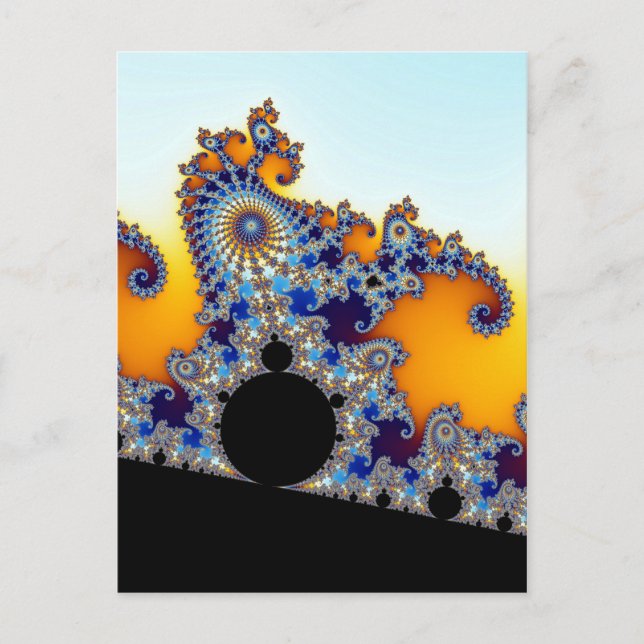 Mandelbrot Set Fractal Seahorse Vykort (Framsida)