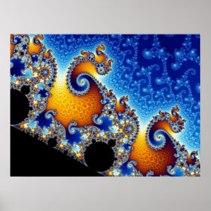 Mandelbrot Set Fractal Shape Poster