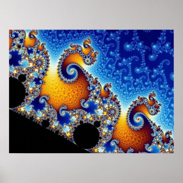Mandelbrot Set Fractal Shape Poster (Framsidan)