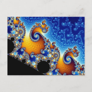 Mandelbrot Set Fractal Shape Vykort
