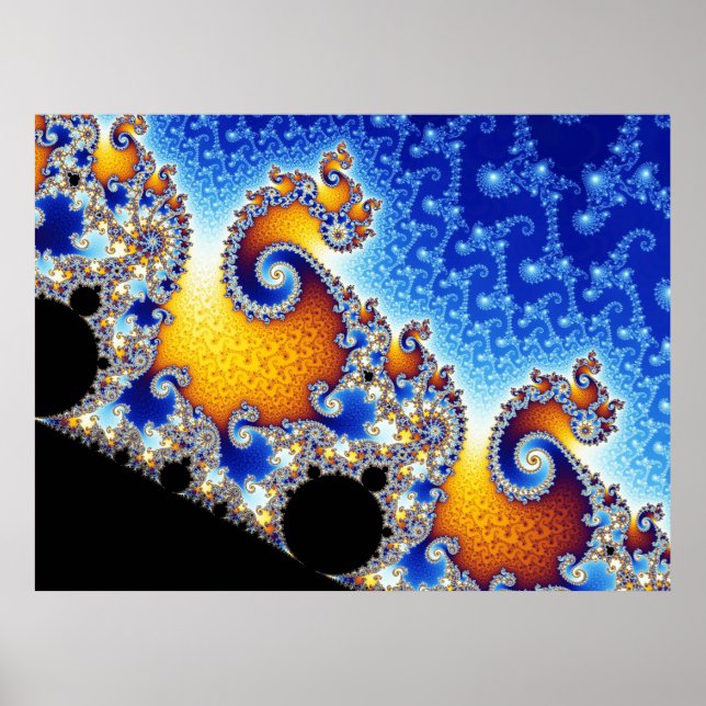 Mandelbrot Set Metamorfos av Antenna Fractal Poster (Framsidan)