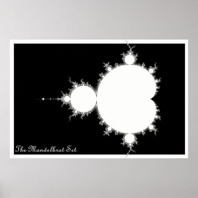Mandelbrot Set (Negativ) Poster (Framsidan)