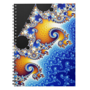 Mandelbrot Set Satellite Dubbla Spiral Fractal Anteckningsbok