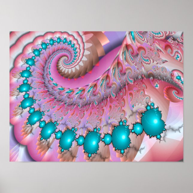 Mandelbrot Spiral Poster (Framsidan)