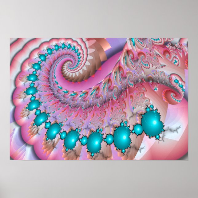 Mandelbrot Spiral Poster (Framsidan)