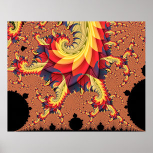 Mandelbrot Spiral Poster