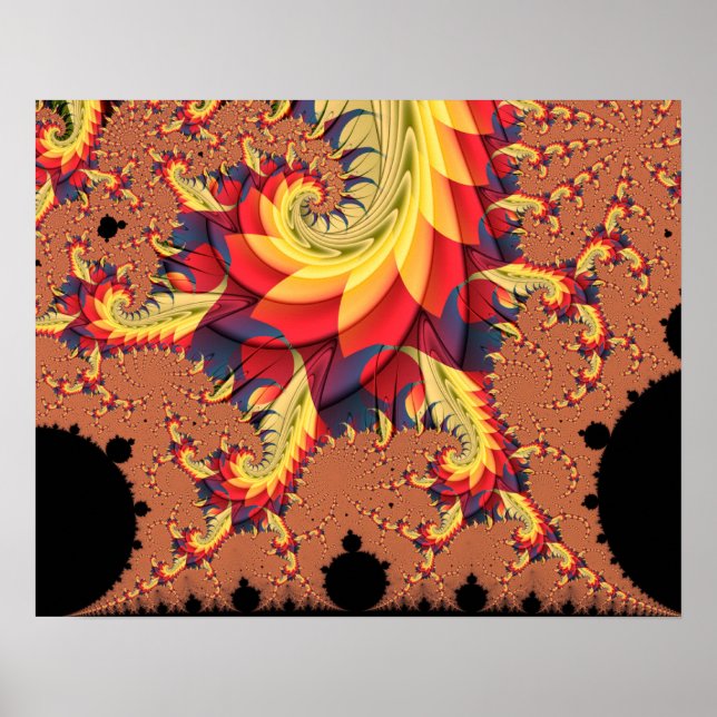 Mandelbrot Spiral Poster (Framsidan)