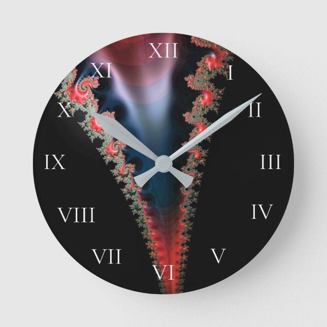 Mandelbrot Zip Clock Rund Klocka (Framsida)