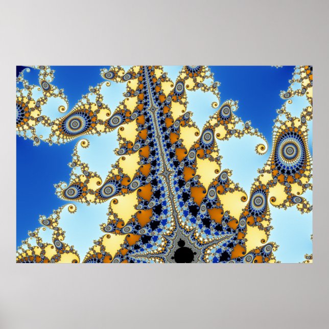 Mandelbrot Zoom C05 Poster (Framsidan)