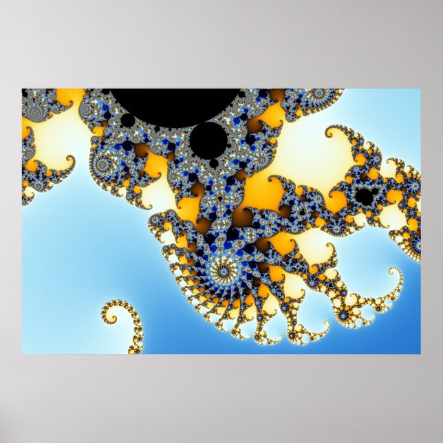 Mandelbrot Zoom D03 Poster (Framsidan)