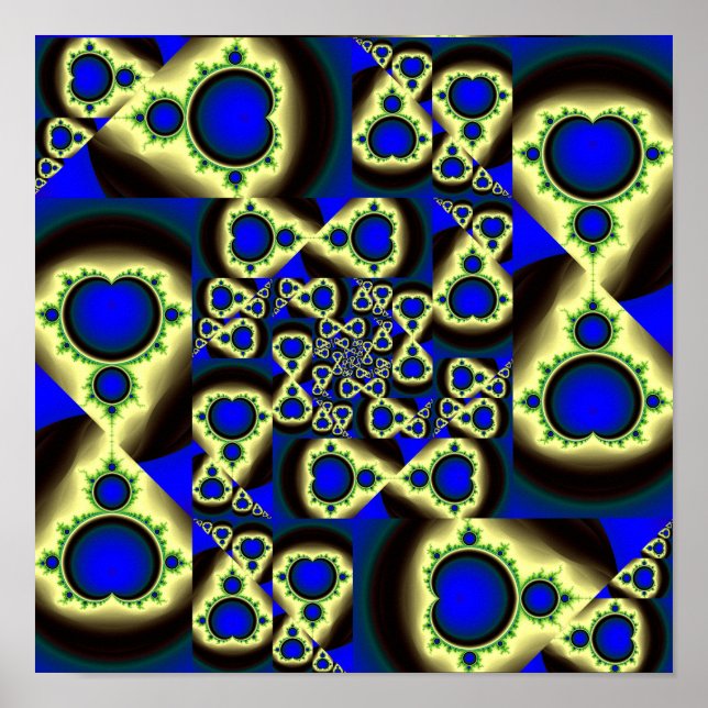 Mandelbrotmängdsmönster Poster (Framsidan)