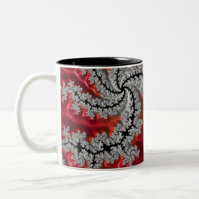 Mandelbrots två Tone Mugg (Vänster)
