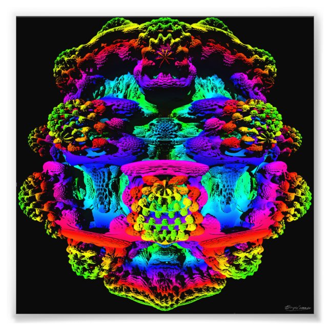 Mandelbulb 1-utskrift fototryck (Framsidan)