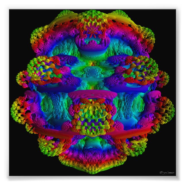 Mandelbulb 2-utskrift fototryck (Framsidan)
