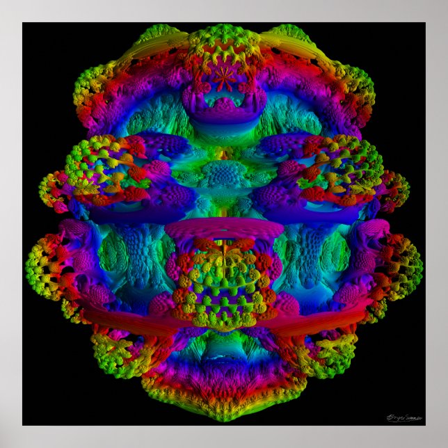 Mandelbulb med normal färg poster (Framsidan)