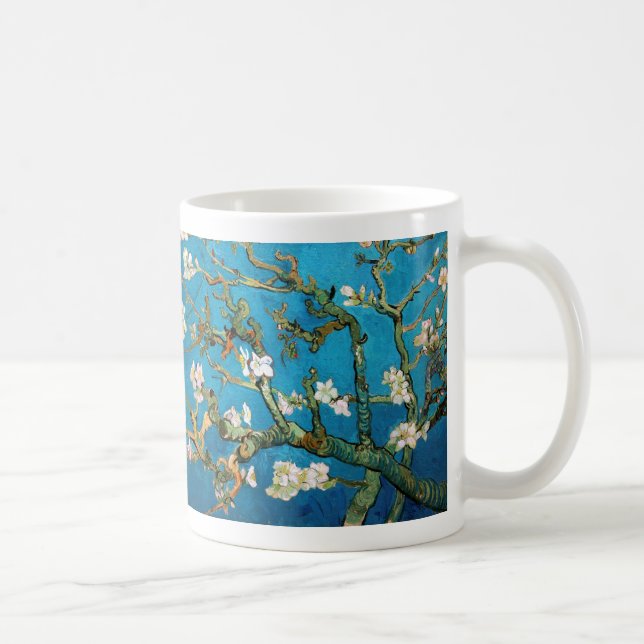 Mandelen förgrena sig i blom specificerar, Van Kaffemugg (Höger)