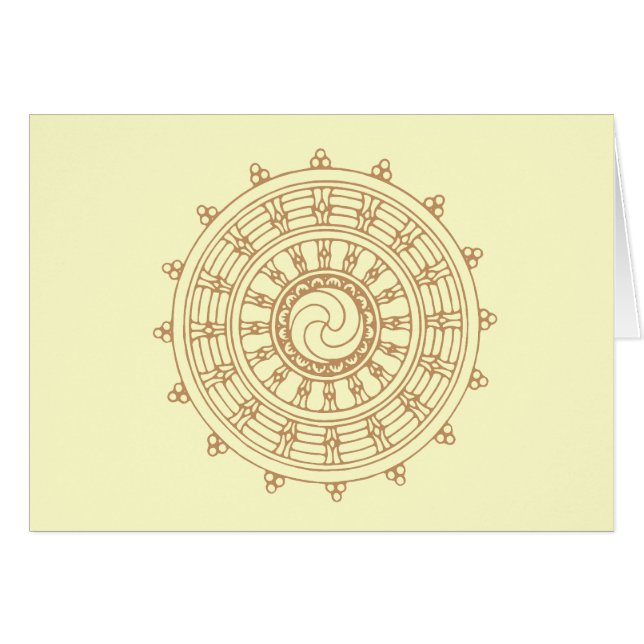 mandella-gult hälsningskort (Framsidan Horizontal)