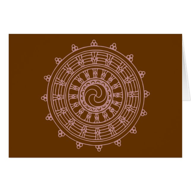 mandella rosa hälsningskort (Framsidan Horizontal)