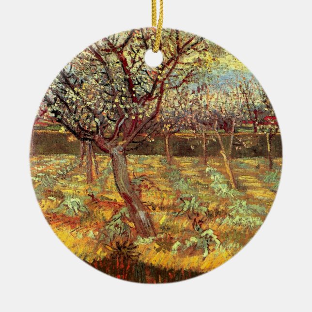 Mandelträd i blomning av Vincent van Gogh Julgransprydnad Keramik (Framsidan)