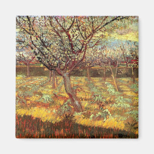 Mandelträd i blomning av Vincent van Gogh Magnet