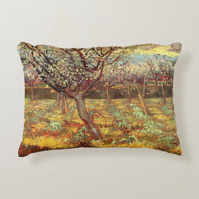Mandelträd i blomning av Vincent van Gogh Prydnadskudde (Framsidan)