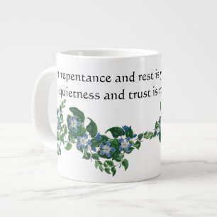 Mandevilla Flowers Blommigt Scripture Jumbo Mugg