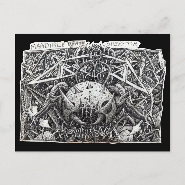 Mandible Death operator, av Brian Benson Postcard Vykort (Framsida)