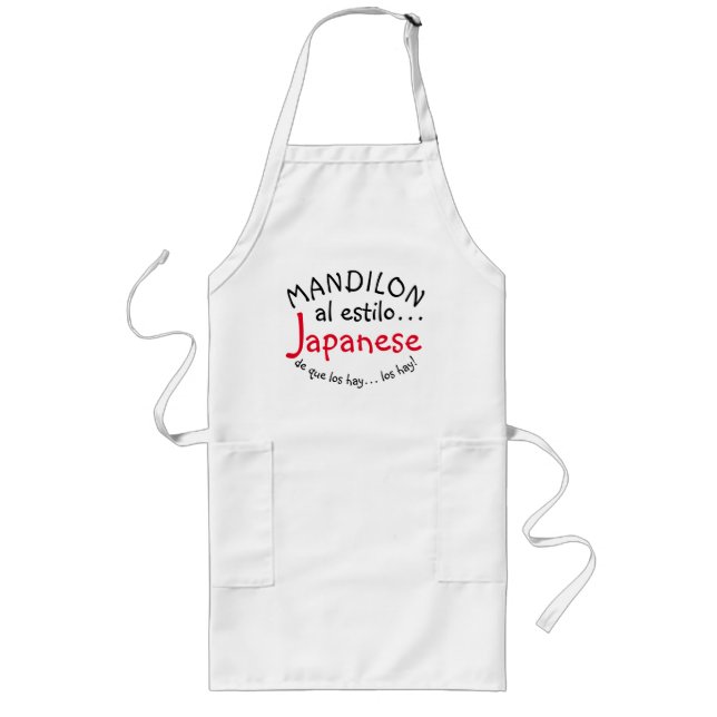 mandilon al estilo japonese långt förkläde (Framsidan)