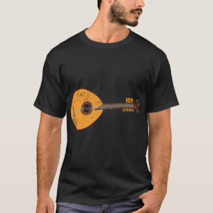 Mandolin Älskare höjer honom med strängarna PSALM T Shirt