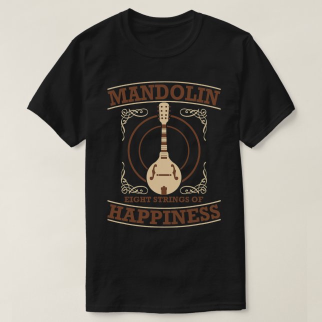 Mandolin Älskare Mandolin T Shirt (Design framsida)