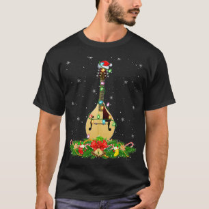 Mandolin Älskare Music Älskare Lighting Julafton S T Shirt