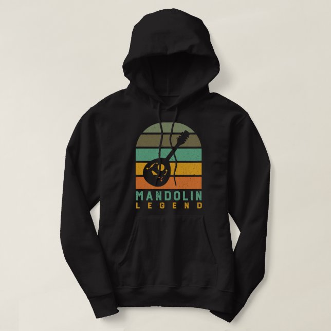Mandolin Älskare Musician Mandolin Legend Funny Sa Hoodie (Design framsida)