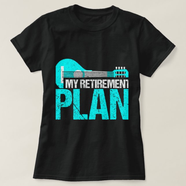 Mandolin Älskare My Pension Plan Mandolin Musicia T Shirt (Design framsida)