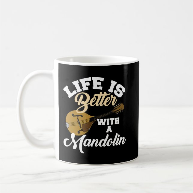 Mandolin Älskare Orchestra Conductor Strings Instr Kaffemugg (Vänster)