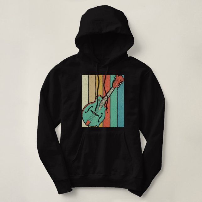 Mandolin Älskare Player Funky Retro Bluegräs Mando T Shirt (Design framsida)