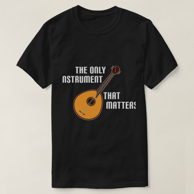 Mandolin Älskare Player Music Instrument Gift T Shirt (Design framsida)