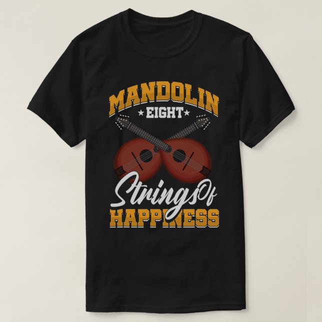 Mandolin Älskare Player String Instruments Bluegrä T Shirt (Design framsida)