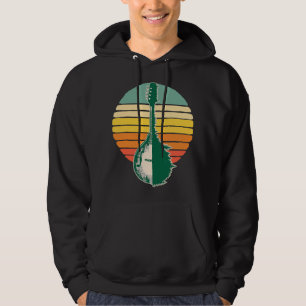 Mandolin Älskare Reflection 80s Retro Sunset B Hoodie
